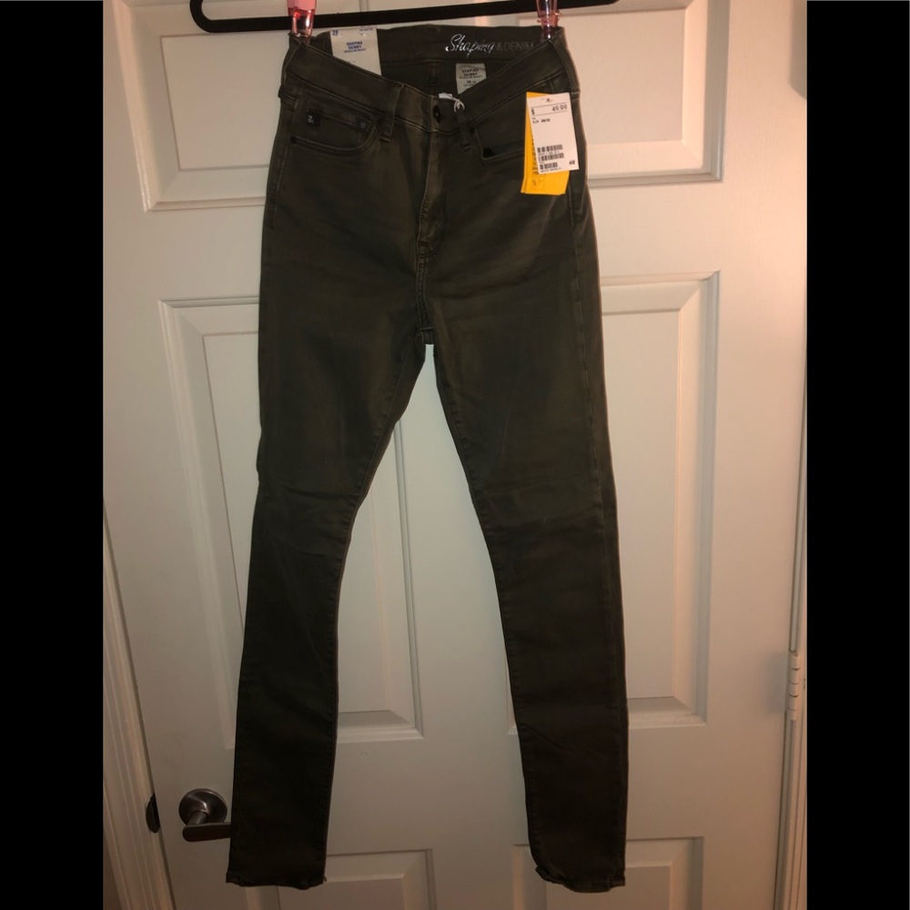 H&M Dark Green Shaping Jeans